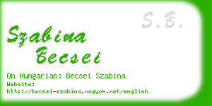 szabina becsei business card